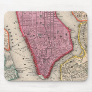 より低いニューヨークシティ(1860年)のヴィンテージの地図 マウスパッド