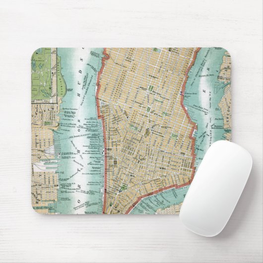 より低いマンハッタンおよびセントラル・パークの旧式な地図 マウスパッド (マウス)
