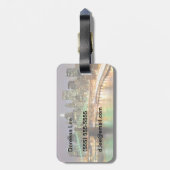 より低いマンハッタンおよびブルックリン橋の眺め ラゲッジタグ (裏面縦)