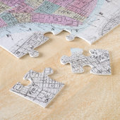 より低いマンハッタン(1865年)のヴィンテージの地図 ジグソーパズル (側面)