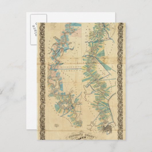 より低いミシシッピー川の図表 ポストカード (正面/裏面)