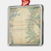 より低いミシシッピー川の図表 メタルオーナメント (左)