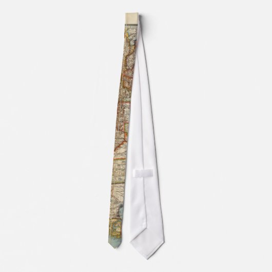 より低い南アメリカ(1914年)のヴィンテージの地図 ネクタイ (裏面)