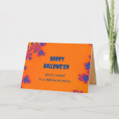 より優しい穏やかなハロウィーン招待状 サンキューカード (正面)