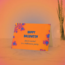 より優しい穏やかなハロウィーン招待状 サンキューカード