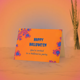 より優しい穏やかなハロウィーン招待状 サンキューカード