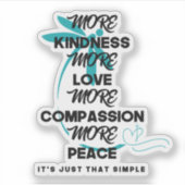 より優しさ愛のステッカー シール (正面)