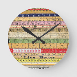 より優れた支配者がルールを決めるカラフルスクラップブック作りの掘り下げ ラウンド壁時計