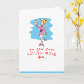 より古いバースデー・カードを得ること カード (黄色い花)