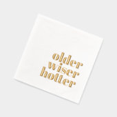 より古いワイザーのホッター箔のスタンプ付きナプキン 箔ナプキン (左)