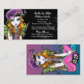 より古い子供または大人のおあつらえのためのキルト 名刺 (正面/裏面)