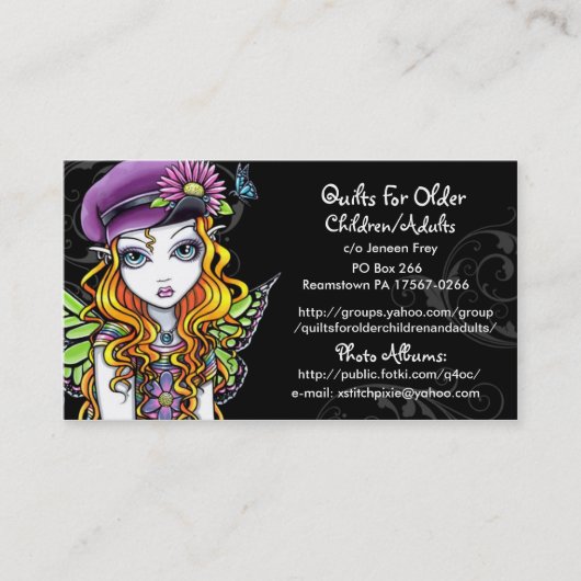 より古い子供または大人のおあつらえのためのキルト 名刺 (正面)