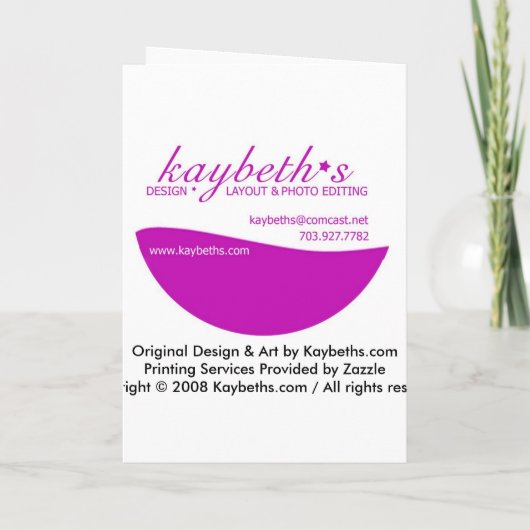 より古い招待状 招待状 (裏面)