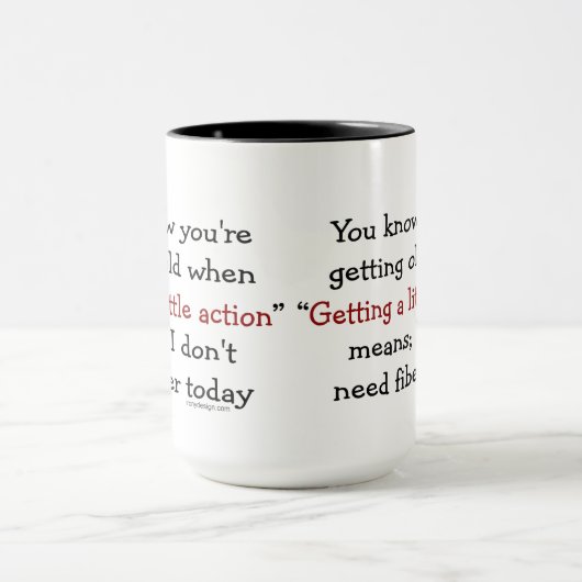 より古い行為の発言を得ません マグカップ (中央)