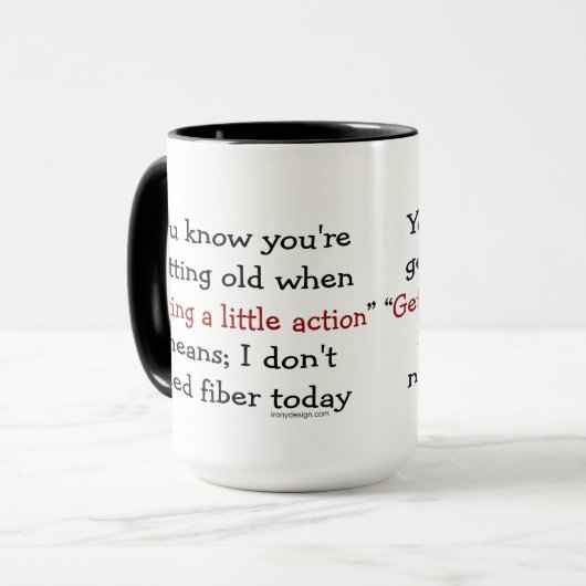 より古い行為の発言を得ません マグカップ (正面左)