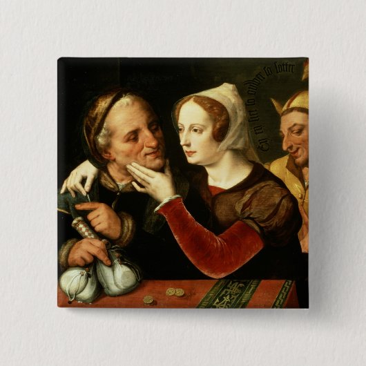 より古い1つは、気違いの1なりますなります 缶バッジ (正面)