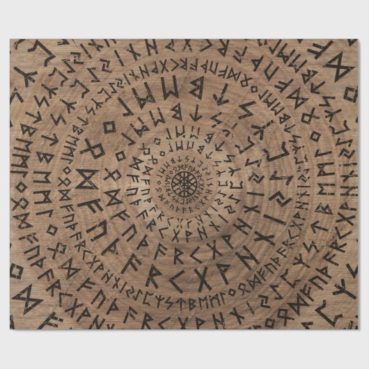 より古いFutharkの回状の構成 ラッピングペーパー (フラット)