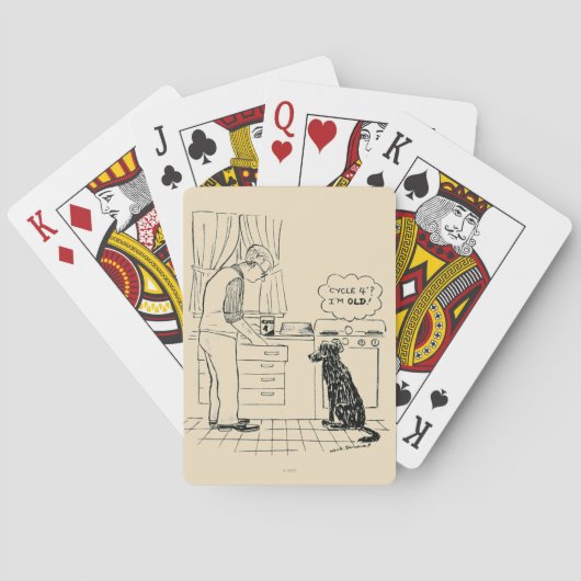 より古くなっている犬 トランプ (裏面)