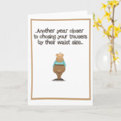 より古くなることについてのおもしろカード カード (黄色い花)