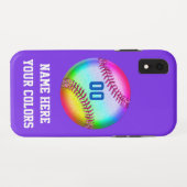 より古くパーソナライズなソフトボールの電話箱への最新 Case-Mate iPhoneケース (裏面(横))