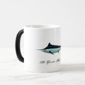 より壮大で黒いマカジキ モーフィングマグカップ (正面左)