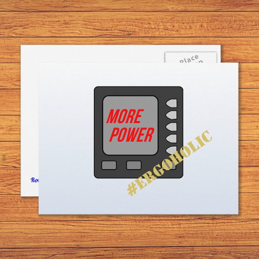 より多くのおもしろい電力を削減するローワー ポストカード