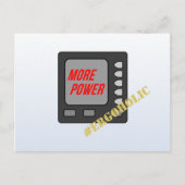 より多くのおもしろい電力を削減するローワー ポストカード (正面)
