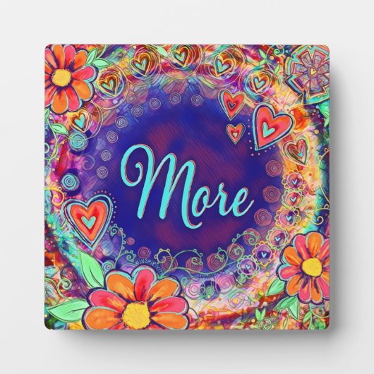 より多くのお洒落フローラかわいらしインスピリシティイーゼル フォトプラーク (正面)