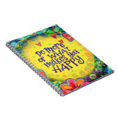 より多くのことを行うと幸せなおもしろいインスピレーション ノートブック (右側)