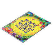 より多くのことを行うと幸せなおもしろいインスピレーション ノートブック (左側)