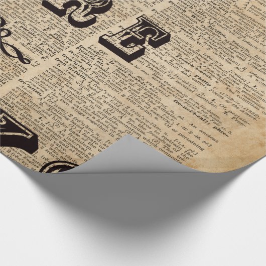 より多くのさし絵辞書のページの芸術を読んで下さい ラッピングペーパー (角)