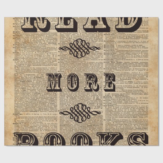 より多くのさし絵辞書のページの芸術を読んで下さい ラッピングペーパー (フラット)