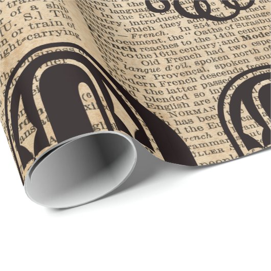 より多くのさし絵辞書のページの芸術を読んで下さい ラッピングペーパー (ロールコーナー)