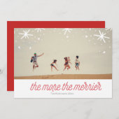 より多くのよりメリーな休日のクリスマスの写真 シーズンカード (正面/裏面)