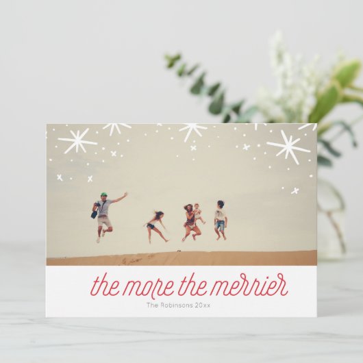 より多くのよりメリーな休日のクリスマスの写真 シーズンカード (スタンド正面)