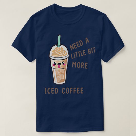 より多くのアイスコーヒアイスコーヒードリンク、モーニングカフェ Tシャツ (デザイン正面)