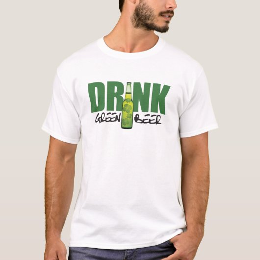 より多くのアイリッシュグリーンビールを飲む Tシャツ (正面)