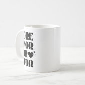 より多くのアモールポー好意レトロラブバレンタイン美学 コーヒーマグカップ (正面左)