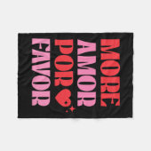 より多くのアモールポー好意レトロラブバレンタイン美学 フリースブランケット (正面(横))