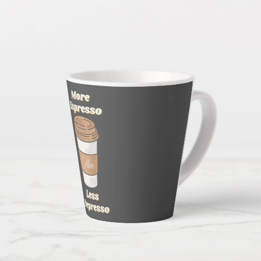 より多くのエスプレッソの抑制 カフェラテマグ (右アングル)
