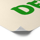 より多くのエスプレッソ少なくうつコーヒーグリーンポスター ポスター (角)