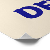 より多くのエスプレッソ少なくうつコーヒーブルーポスター ポスター (角)