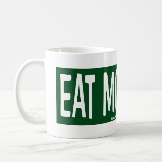 より多くのオートムギマグを食べて下さい コーヒーマグカップ (左)