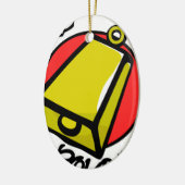 より多くのカウベル セラミックオーナメント (左)