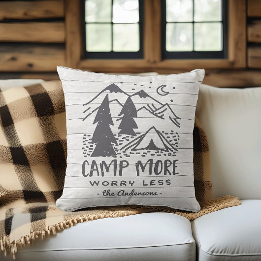 より多くのキャンプ、心配の少ない | カスタム素朴 クッション