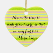 より多くのキュリーの引用文のオーナメントを理解して下さい セラミックオーナメント (裏面)