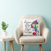 より多くのケーキの誕生日のユーモアを食べて下さい クッション (椅子)