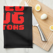 より多くのゲームはハグボタンが必要 キッチンタオル (四つ折り)