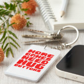 より多くのゲームはハグボタンが必要 キーホルダー (正面右)