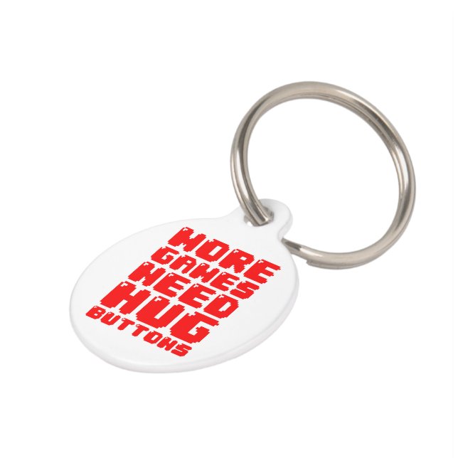 より多くのゲームはハグボタンが必要 ペット　ネームタグ (側面)